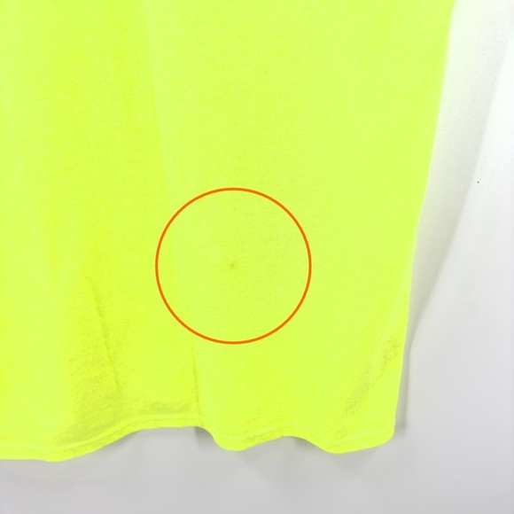 Delta Sturgis Motorcycle Rally Shirt Womens L Neon Yellow Short Sleeve Biker Top - Picture 9 of 10